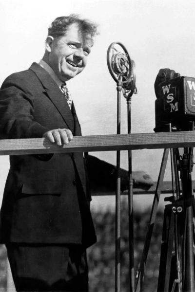 Huey on the speaking circuit