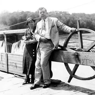 Huey Long with U.S. Senate candidate Hattie Caraway