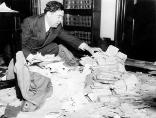 Long with some of the 60,000 pieces of mail he received weekly at his U.S. Senate office